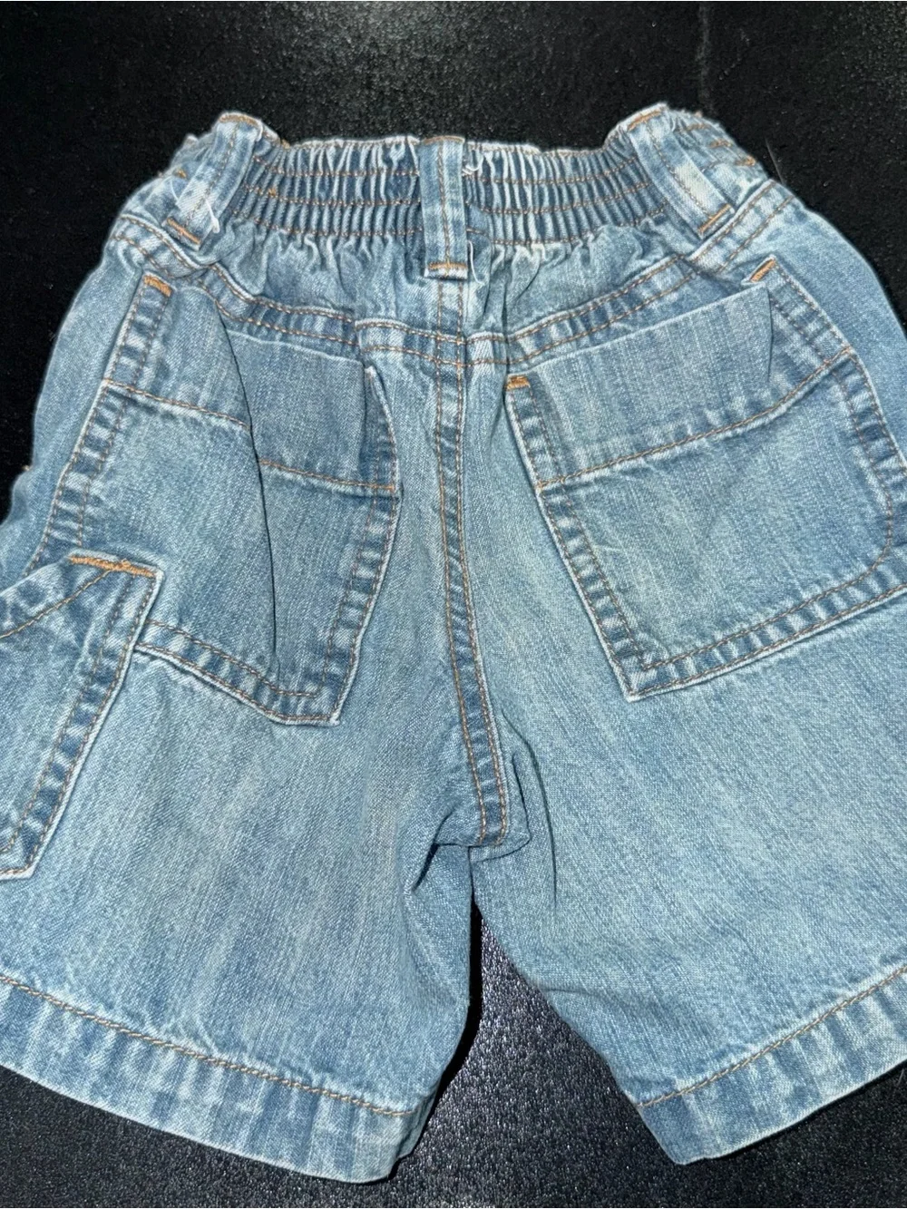 Old Navy Light Blue Denim Kids Shorts with Patch Pockets